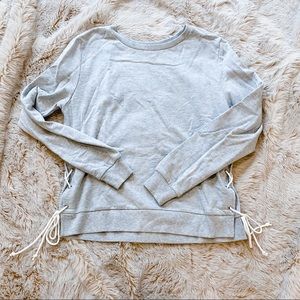 Tie up sweatshirt
